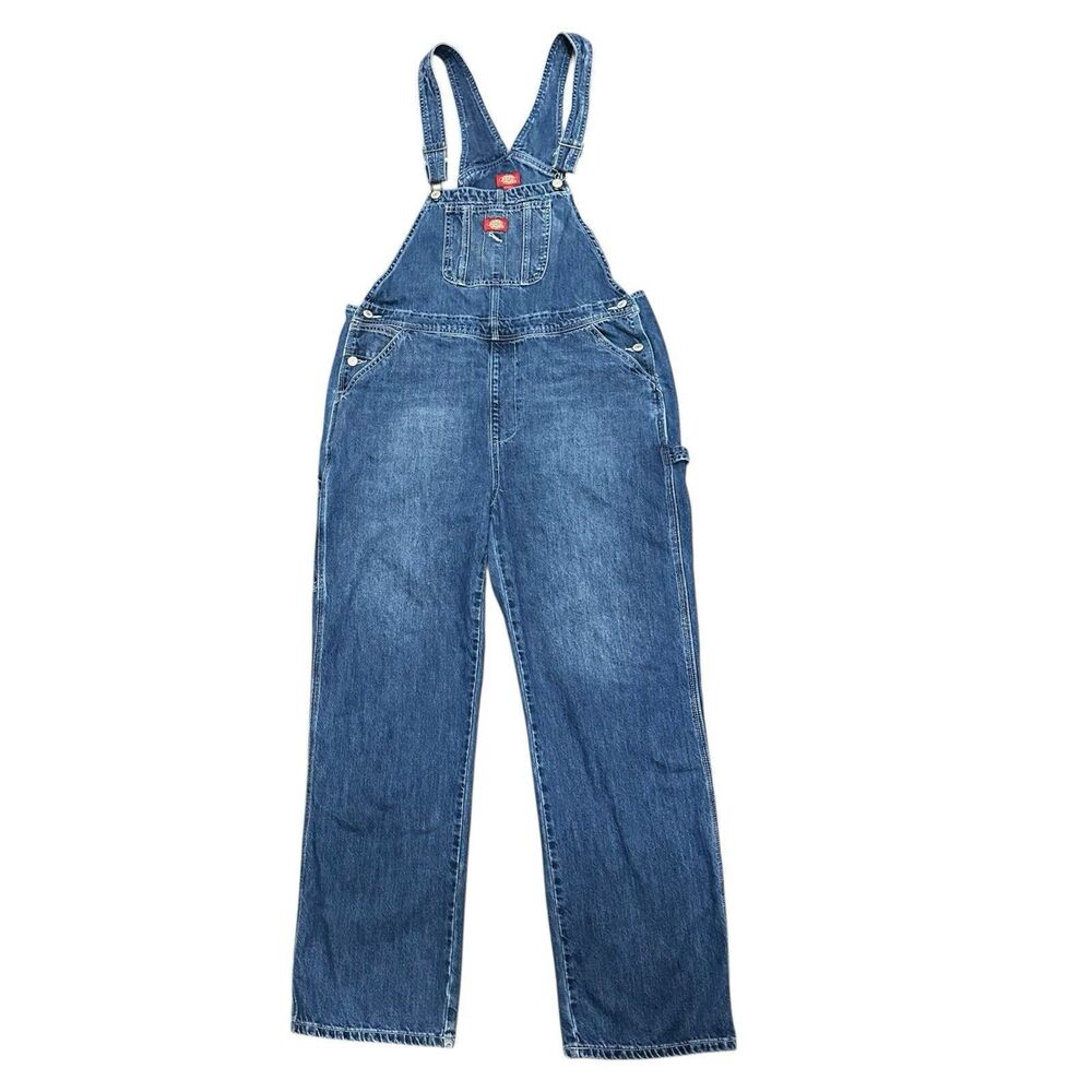 Blue Denim Women's Jeans Overalls Women’s XL; regular fit, straight leg